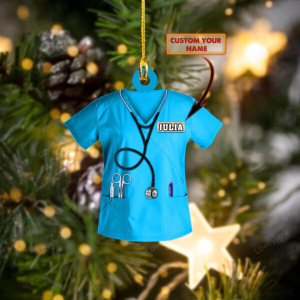 Personalized Nurse Ornament, Costume Color can be changed - Image 11