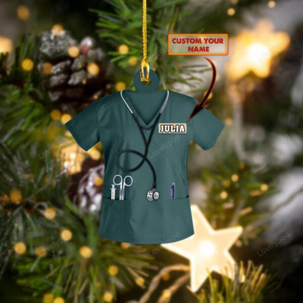 Personalized Nurse Ornament, Costume Color can be changed - Image 13