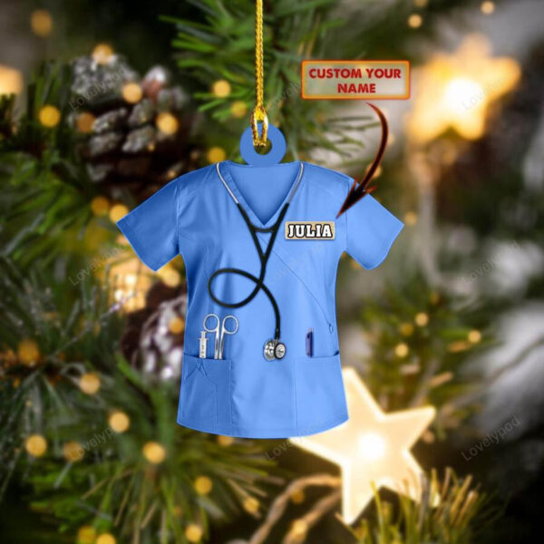 Personalized Nurse Ornament, Costume Color can be changed - Image 14