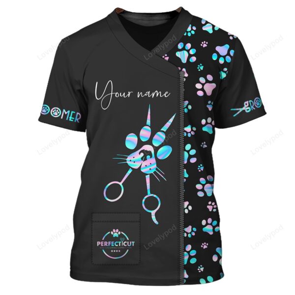 Latest Dog Groomer Personalized Shirt Grooming Uniform T-Shirt for men and women, Grooming Uniform T-Shirt - Image 6