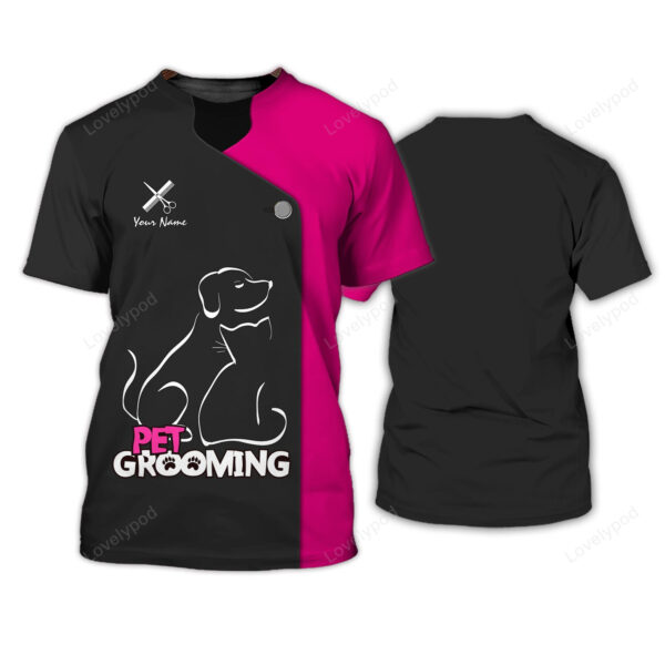 Dog Groomer Shirt, Funny Dog Grooming Quote Dog Groomer Gift T-Shirt, Dog Groomer Uniform 3D Tshirt - Image 2