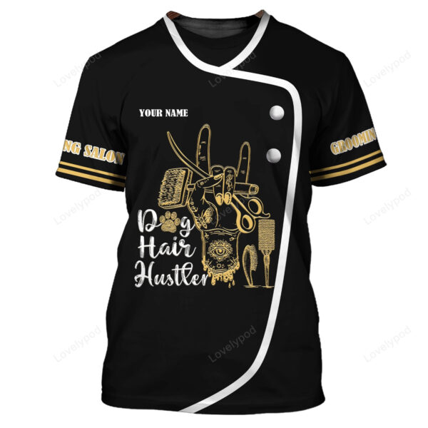 Dog Groomer Uniform Salon Pet 3D Tshirt, Cute Dog Groomer Tshirt, Women Dog Grooming Christmas Gift T-Shirt - Image 5