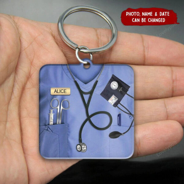 Personalized Nurse Keychain, Gift For Nurse, Keychain Nurse Gifts, Keychain Gifts for Nurses - Image 4