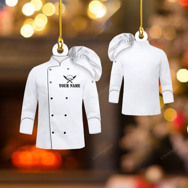 Personalized Chef Christmas Ornament, Chef Ornament, Christmas Gift for master Chef