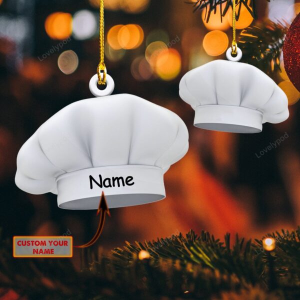 Personalized Chef Christmas Ornament, Chef Ornament, Christmas Gift for master Chef - Image 6