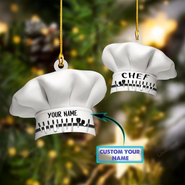 Personalized Chef Christmas Ornament, Chef Ornament, Christmas Gift for master Chef - Image 7