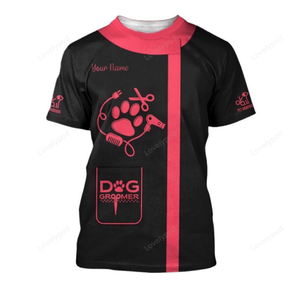 Latest Uniform Fashion For Pet Groomers 3D Custom Tee Shirt Hologram