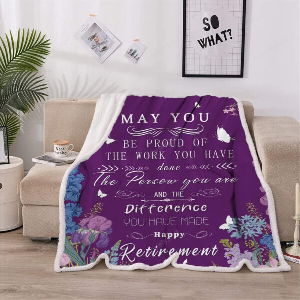 Retirement Gifts for Women 2024 Throw Blanket, Best Retirement Gifts, Happy Retirement Gifts for Teachers Nurses Mom Grandma Friend - Image 4