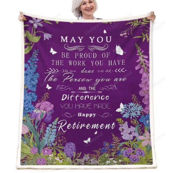 Retirement Gifts for Women Throw Blanket, Best Retirement Gifts for Teachers Nurses Mom Grandma Friend, Gifts for Coworkers Boss