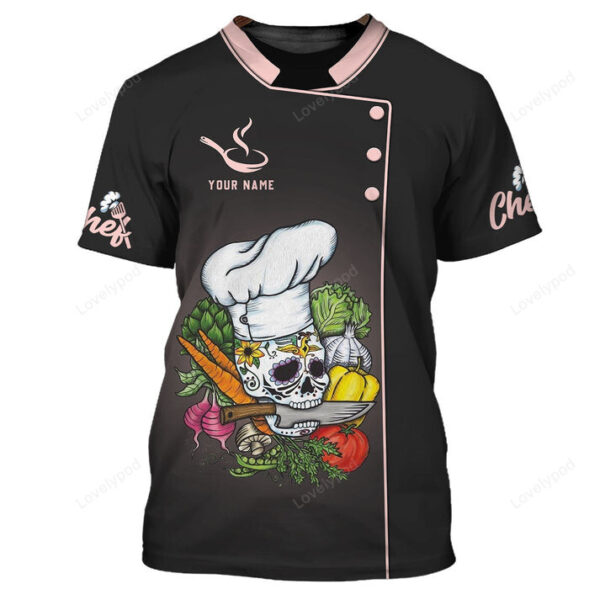 Personalized Chef Name Shirt - Chef Shirt - Chef Name, Gift for Cooking Lovers, Bone Chef