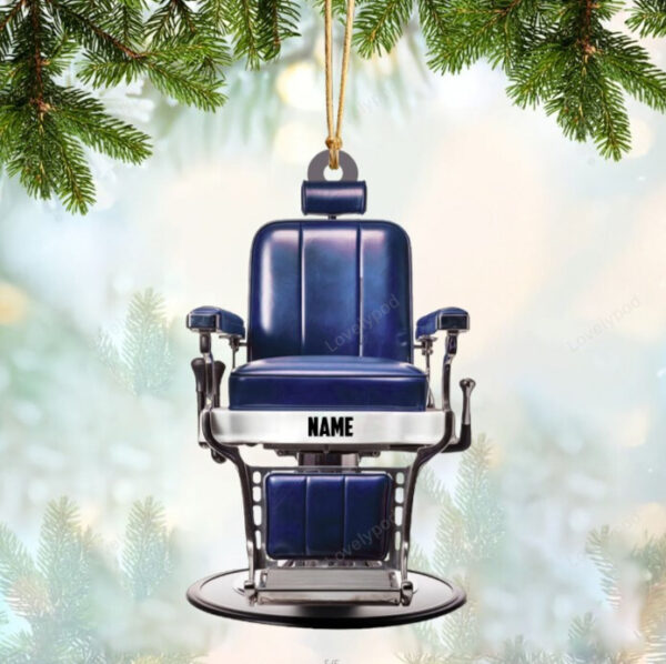 Personalized Barber Chair Christmas Ornament - 2024 New Release, Christmas tree decoration - Image 2