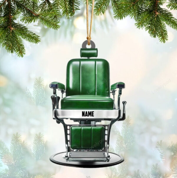 Personalized Barber Chair Christmas Ornament - 2024 New Release, Christmas tree decoration - Image 3