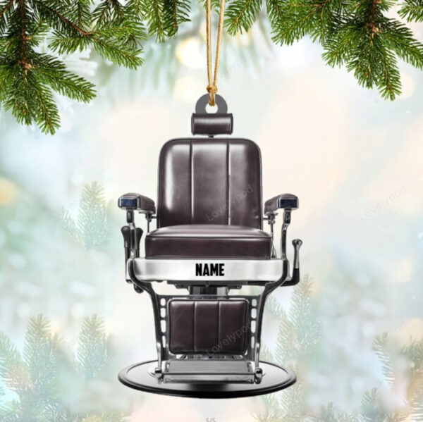 Personalized Barber Chair Christmas Ornament - 2024 New Release, Christmas tree decoration - Image 4