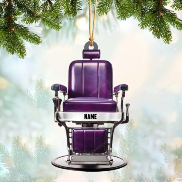 Personalized Barber Chair Christmas Ornament - 2024 New Release, Christmas tree decoration - Image 6