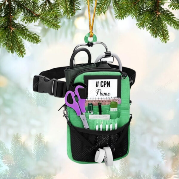 Personalized Nurse Bag christmas Ornaments - Gift For Nurse - Image 2