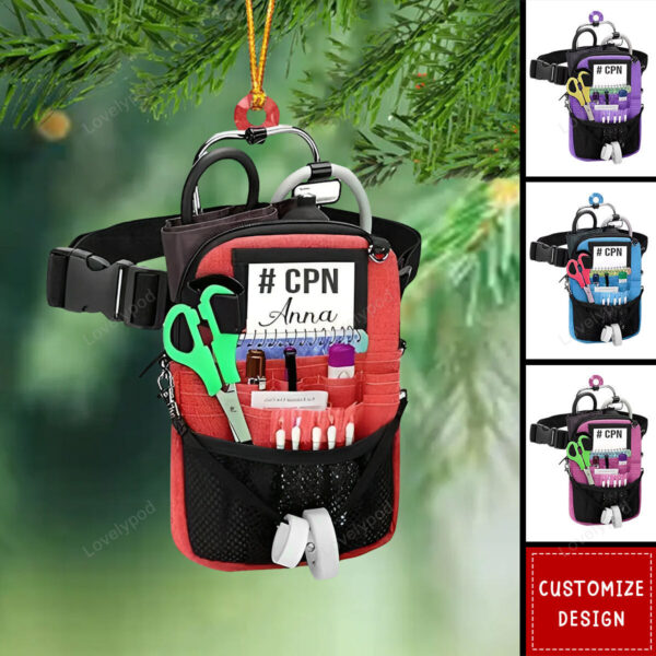 Personalized Nurse Bag christmas Ornaments - Gift For Nurse